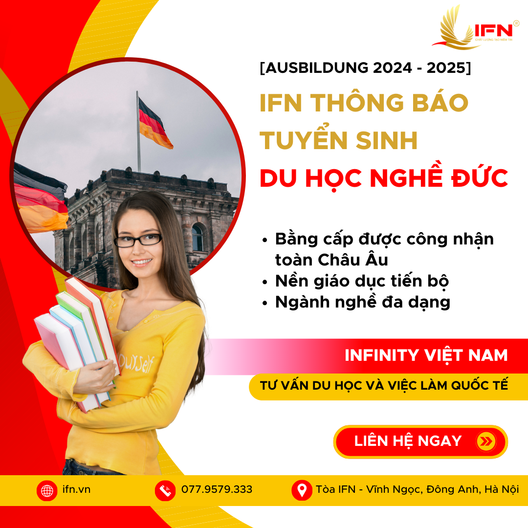 [AUSBILDUNG 2024 - 2025] IFN THÔNG BÁO TUYỂN SINH DU HỌC NGHỀ ĐỨC