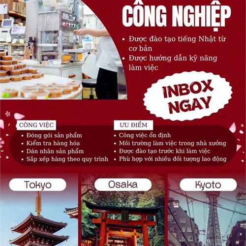 CHƯƠNG TRÌNH THỰC TẬP SINH ĐÓNG GÓI CÔNG NGHIỆP TẠI NHẬT BẢN